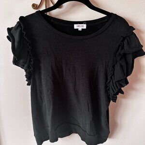 Goldie Sweater Tee with Ruffled Sleeves Size XS